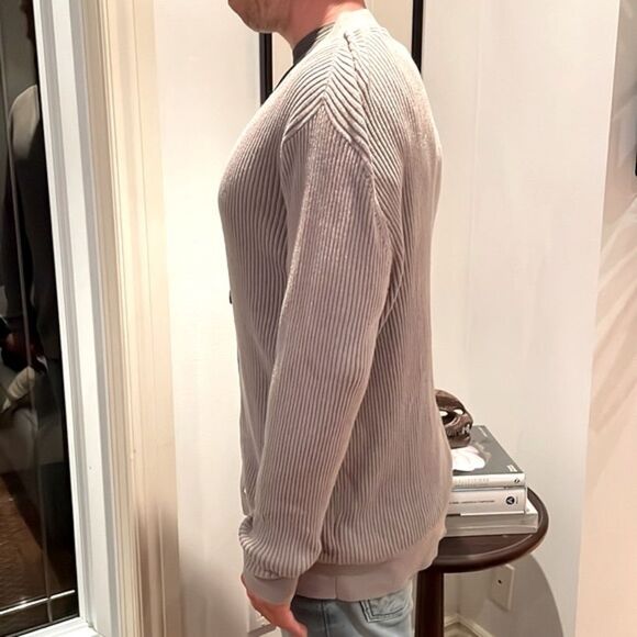 Nordstrom large v neck ribbed cardigan sweater large - Picture 2 of 3